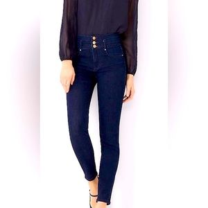 Ann Taylor Dark Rinse Sculpting High Rise Skinny Jeans - Women’s Regular Size 0
